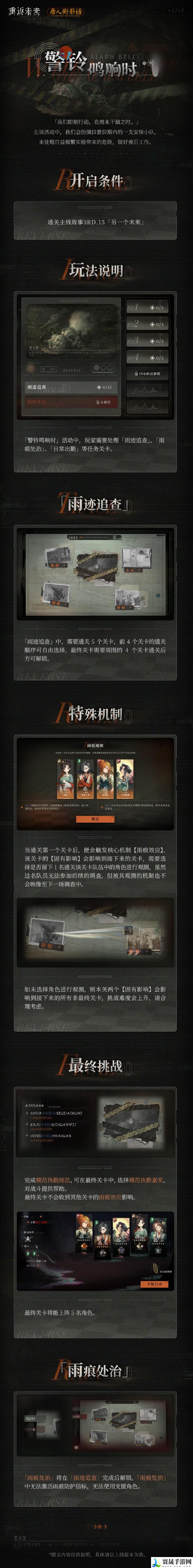 重返未来1999警铃鸣响时怎么玩-警铃鸣响时活动介绍