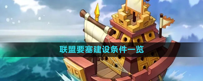 万国觉醒联盟要塞建设条件一览