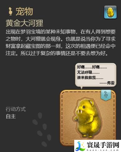 最终幻想14：水晶世界黄金大河狸获得方法：稀有称号获取分析