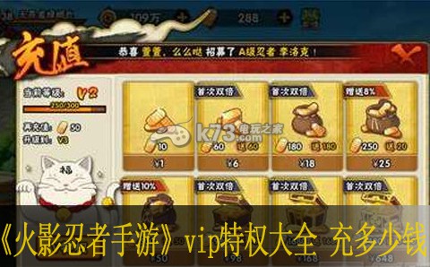火影忍者手游vip特权大全 各充多少钱 战斗风格与流派选择指南