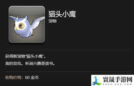 最终幻想14：水晶世界猫头小鹰宠物获得方法： 副本掉落装备全指南