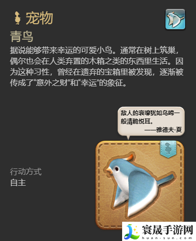 最终幻想14：水晶世界青鸟宠物获得方法：游戏内阵营选择与战场策略