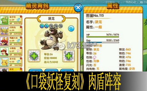 口袋妖怪复刻肉盾阵容推荐 稀有装备掉落地点揭秘