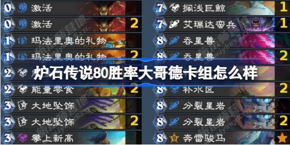 炉石传说80胜率大哥德卡组怎么搭配-炉石传说80胜率大哥德卡组代码分享