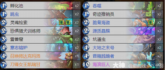 炉石传说星际英雄传术士卡组分享：职业天赋加点分享