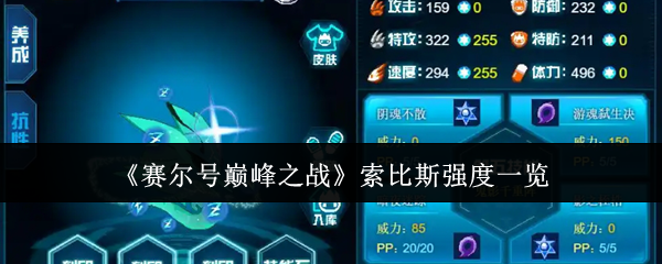 赛尔号巅峰之战索比斯强度一览：合理规划资源胜利尽在掌握