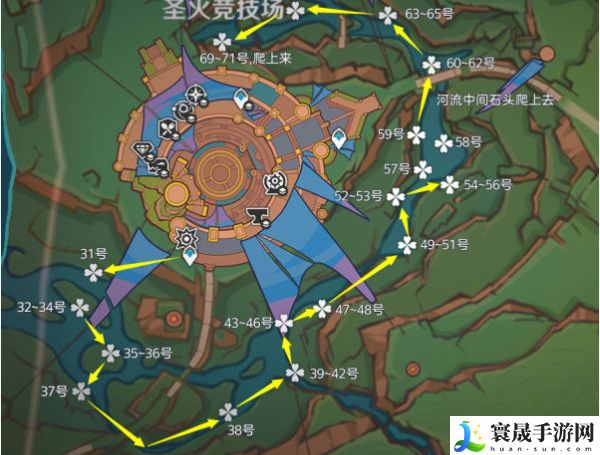 《原神》5.1版本灼灼彩菊采集路线
