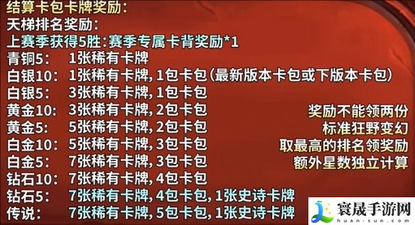 《炉石传说》最新天梯等级划分介绍