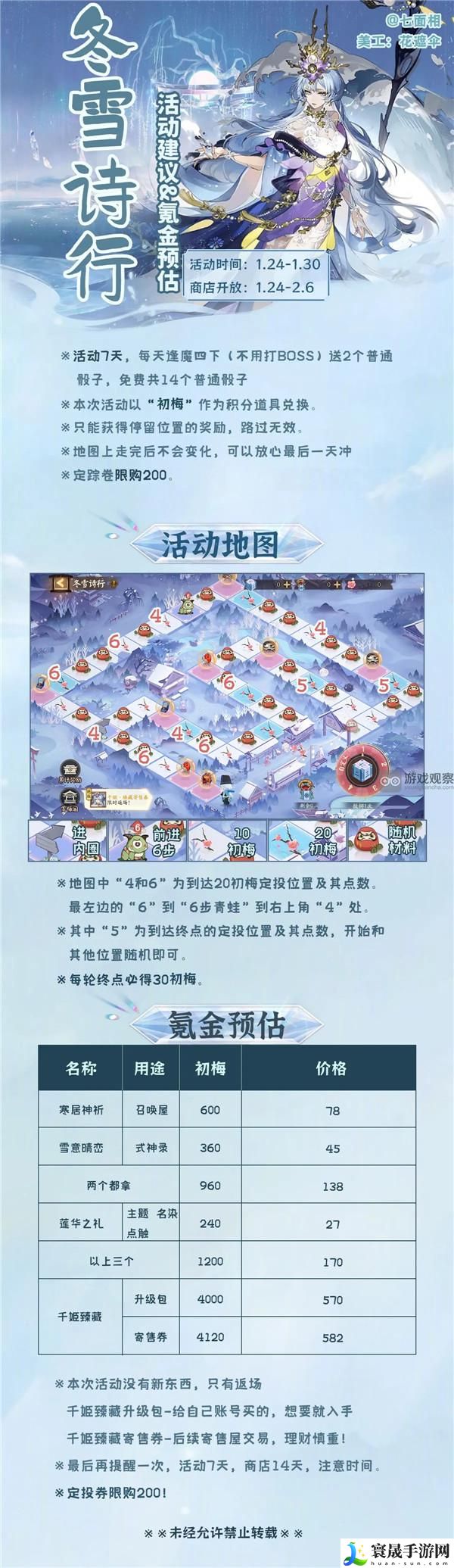 阴阳师冬雪诗行大富翁活动怎么玩 冬雪诗行大富翁活动攻略