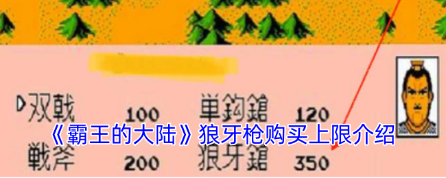 霸王的大陆狼牙枪购买上限介绍：隐藏地图全揭秘