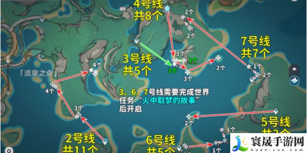 《原神》5.0浪沫羽鳃采集路线分享