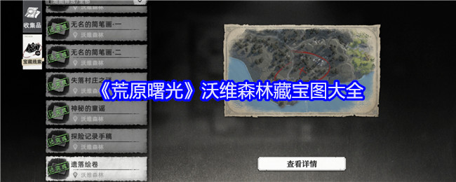 荒原曙光沃维森林藏宝图大全:地图导航与路线规划建议