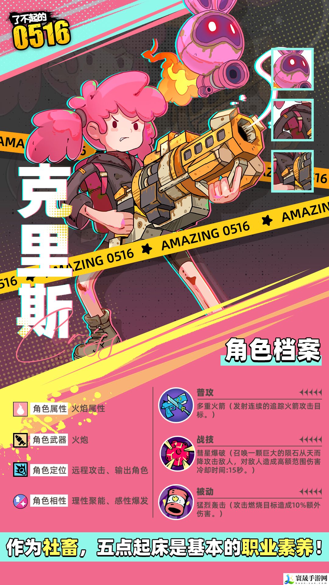 了不起的0516克里斯技能角色分享：完美升级全方案