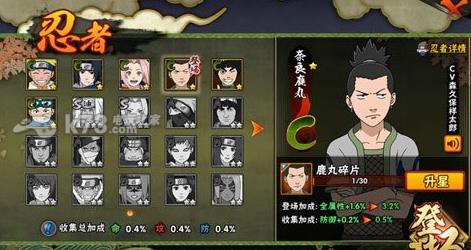 火影忍者手游奈良鹿丸怎么样 副本BOSS弱点详解