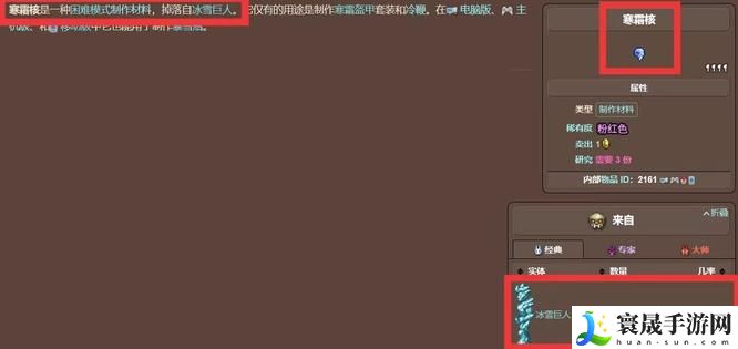 《泰拉瑞亚》寒霜套合成方法