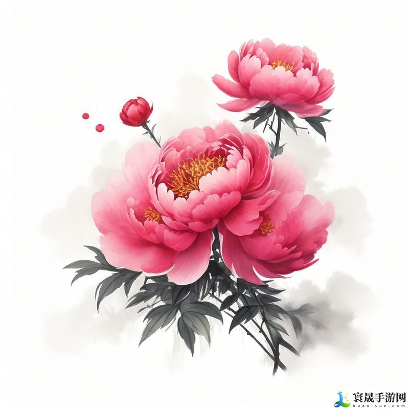 天堂33556e水墨牡丹