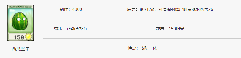 《植物大战僵尸杂交版》西瓜坚果介绍