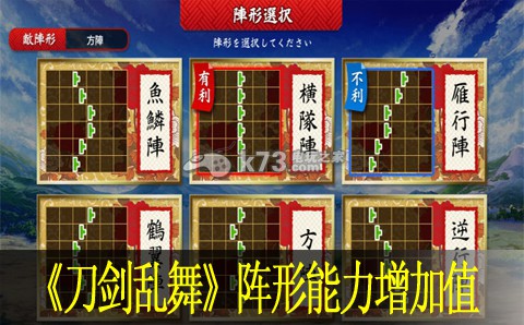 刀剑乱舞阵形能力增加值 战斗技巧终极全解析