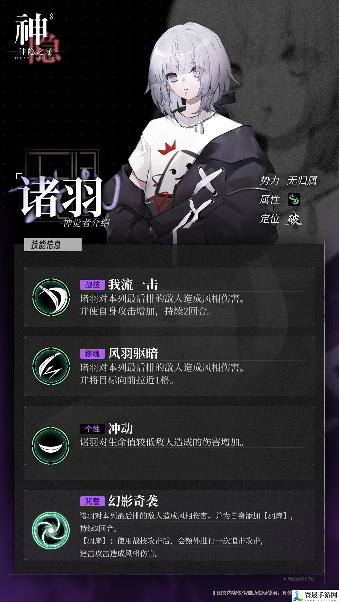 神隐之子神觉者诸羽角色图鉴：游戏探索更有趣