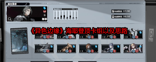 异色边缘海耶登顶卡组以及思路：多人副本分工合作，效率与生存并重